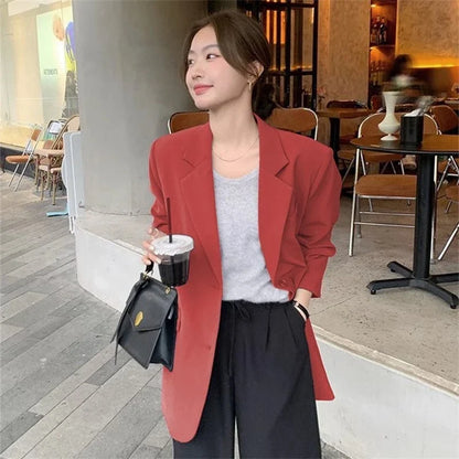 New Arrival Slim Fit Grey Blazer Jacket for Petite Women - Casual Chic Asymmetric Hem Design, Unique Small Size Office-Ready