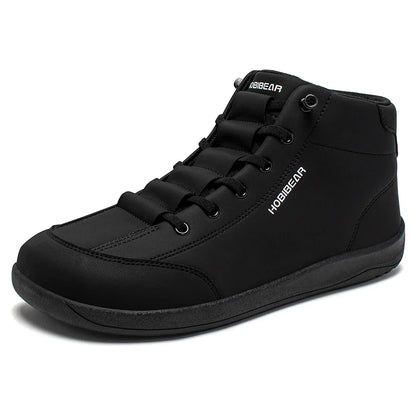 Mid Top Barefoot Shoes Mens Womens Wide Toe Ankle Boots Outdoor Non-Slip Artificial Leather Shoes