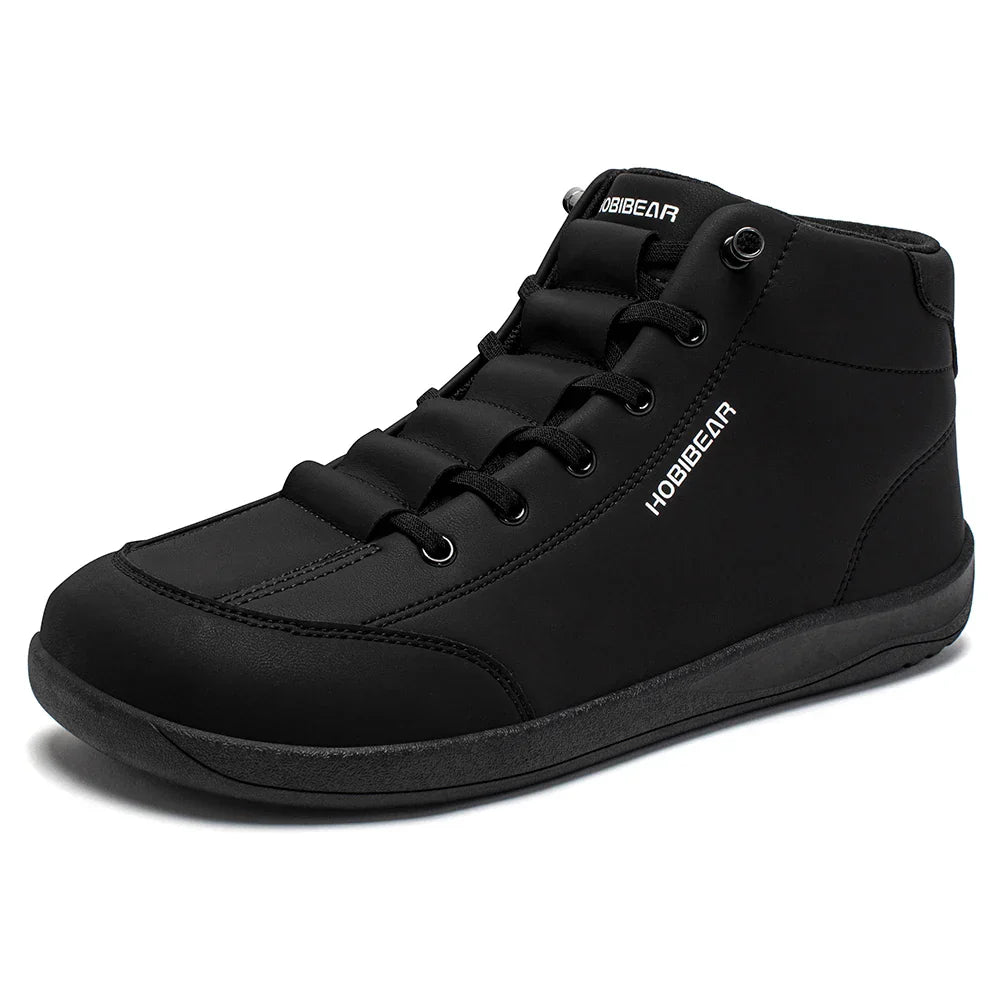 Mid-Top Barefoot Shoes Unisex Wide Toe Minimalist Ankle Boots Artificial Leather Outdoor Non-Slip Sneaker