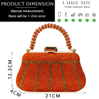 Nigerian Heel Party for Women Shoes and Bag Set Champagne Colour Rhinestone Handbag Italian Design Wedding INS 2024