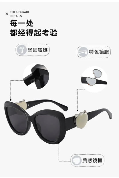 2025 New Trendy Fashion Cat Eye Women Sunglasses Oversized Oval Sun Glasses Ladies UV400 High Quality Light Luxury Sunshade