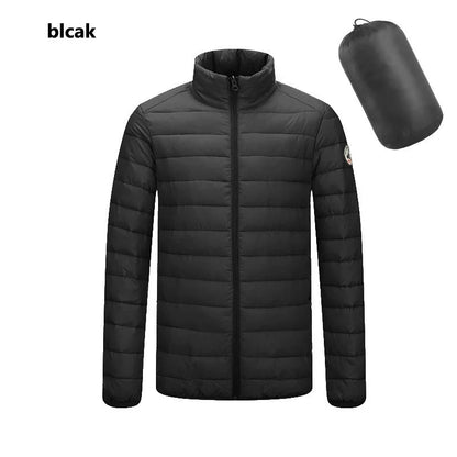 Spring Autumn Men Women Long sleeves Embroidery logo Zipper Front Going Out Light Thin Hooded Down Jacket Warm And Windproof
