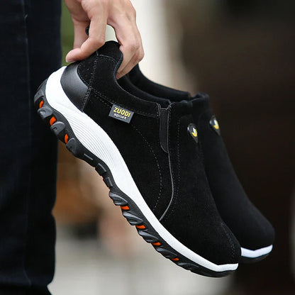 2025 New lightweight casual sports shoes, men's plaque-sized running shoes, loafers, walking and outdoor hiking shoes