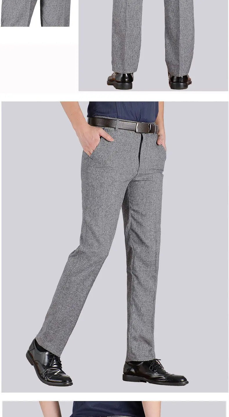 High Quality Men's Suit Pants Classic Summer Spring Pants High Waist Autumn Trousers Business Casual Pant Dropshipping Gozbkf