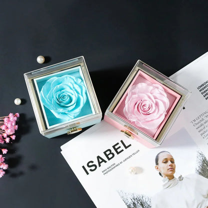 100 Languages I Love You Projection Necklace With Rotating Rose Gift Box 2023 New Creativity Design Romantic Luxury Jewelry Set