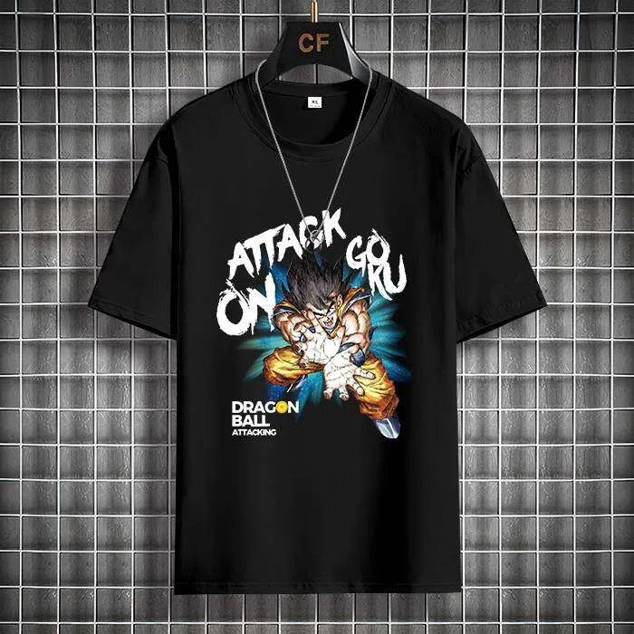 2026 Summer Dragon Ball Z Summer Trendy Short Sleeve Loose Fit T-Shirt Collaborative Release Bird Mountain Memorial Anime Goku