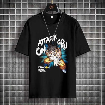 2026 Summer Dragon Ball Z Summer Trendy Short Sleeve Loose Fit T-Shirt Collaborative Release Bird Mountain Memorial Anime Goku