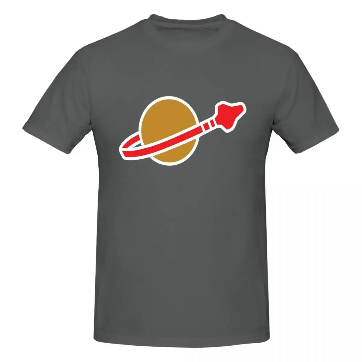 Classic Space Logo 100% Cotton T-shirt Male Classic T Shirts Men Round Neck Short Sleeve S-6XL