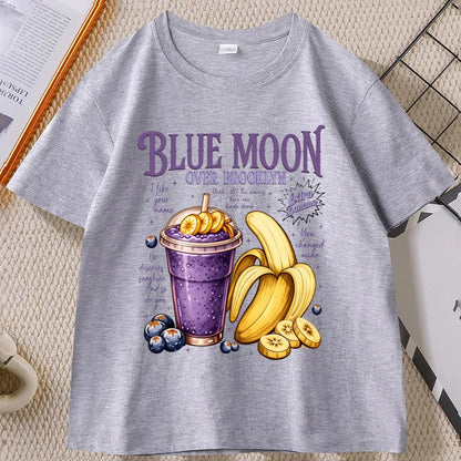 Blue Moon Over Brooklyn T Shirt Men Women Heated Rivalry Extra Banana Smoothie Tshirt Romance Book Movie T-shirt Men's Clothing