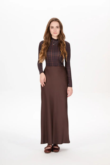 AS AW25  classic high quality Satin skirt adjustable waist skirt all season woman clothing
