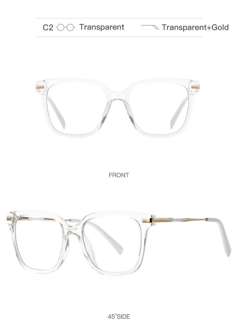 Women's  Reading Glasses Anti Blue Light Geometric Pink Frame Myopia Astigmatism Prescription Glasses  Women  PFD2129