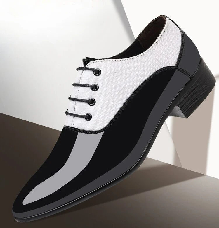 Patent Leather Pointed Toe Social Shoe for Men Spring Autumn Gentleman Office Low Price Luxury Designer Official Dress Shoes Man