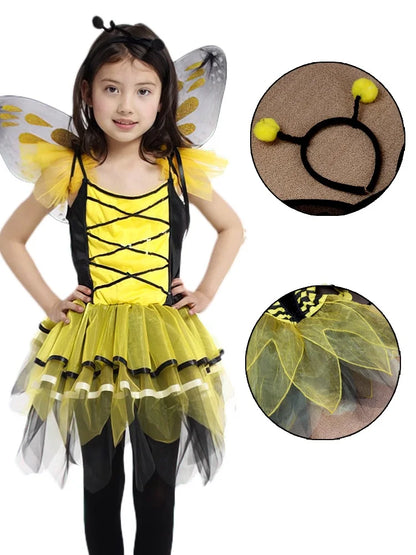Children's Halloween costumes Girl animal insects dress up to perform bee Polka order ladybug beer show costumes