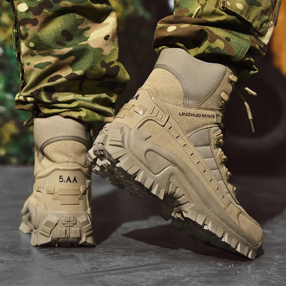 Men's Desert Combat Boots Outdoor Non-slip Tactical Boots Hiking Desert Ankle Hunting Shoes Work Safty Men Boots Botines Zapatos