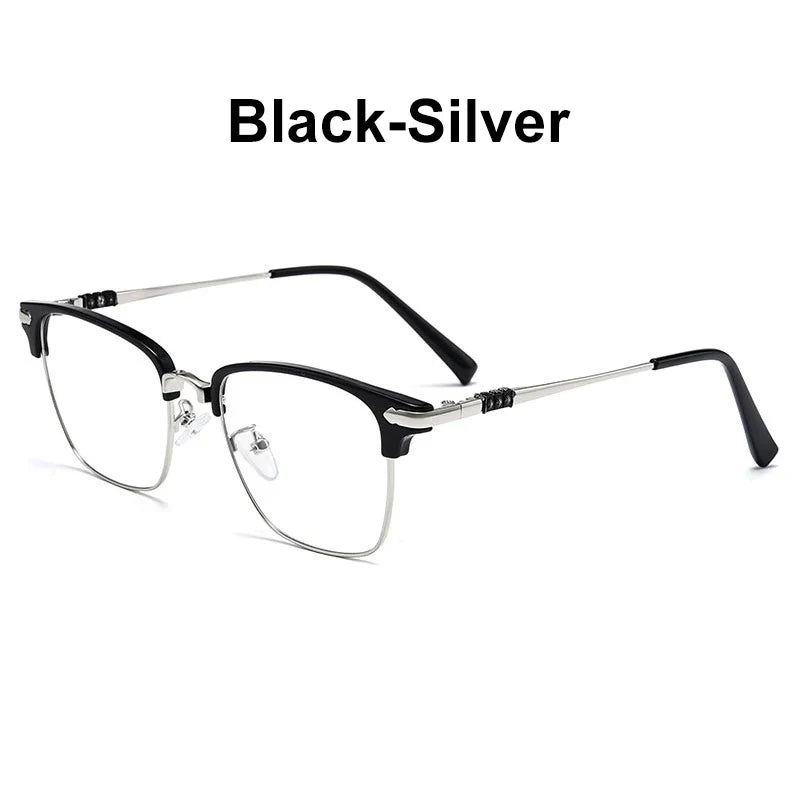 Classic Men's Square Frames Personalized Business Blue Light Blocking Can Be Customized Reading Glasses Myopic K002