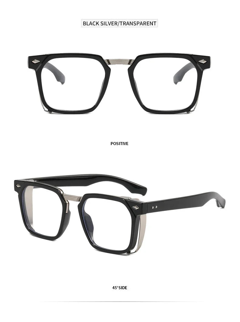 2023 Fashion Punk Sunglasses For Men Vintage Square Steampunk Glasses Luxury Sunglasses Women Trending Sonnenbrille Gafas De Sol