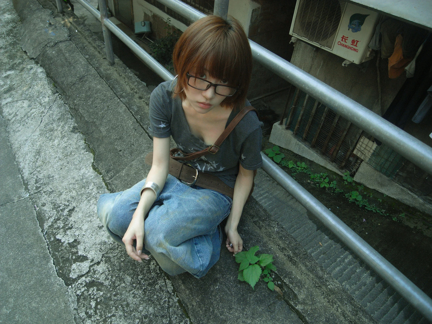 Karrram Japanese Y2k Letter Print T-shirt Trashy 2000s Style V-neck T Shirt Vintage Harajuku Short Sleeve Tee Shirt Grunge 90s