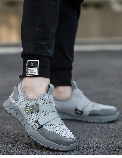 summer work sneakers breathable work shoes comfortable work shoes anti-puncture indestructible safety shoes man light work boots