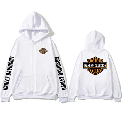 2026 Harley Davidson Motorcycle Hooded Sweatshirt Spring Man Printing Zipper Hoodie Outdoor Sports Loose Ventilate Lady Coat