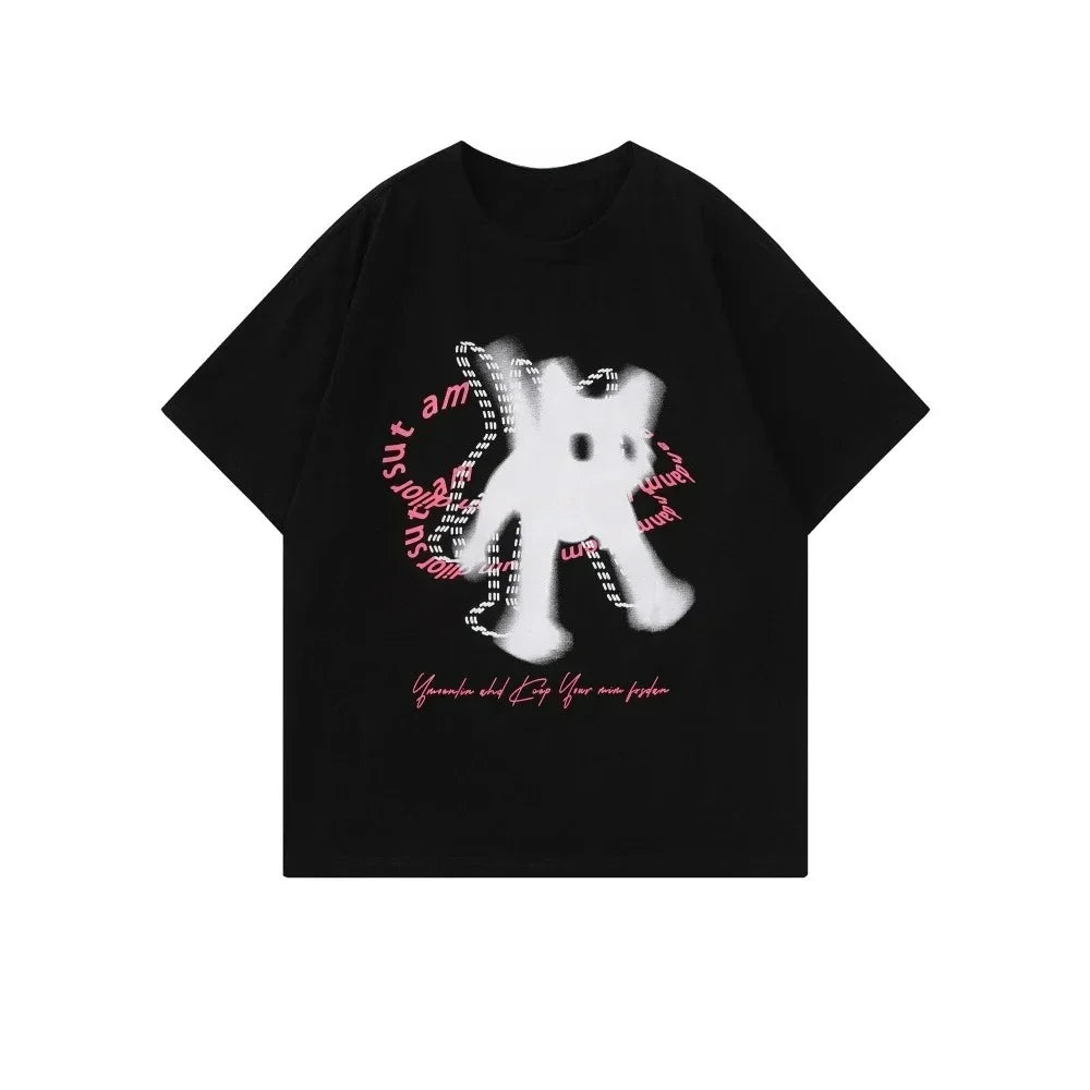 Kittens Avatar Blouse Women's T-shirt Female Y2k Clothes Girls Kawaii Tops House Pet Print Streetwear Cute Cat Graphic Clothing