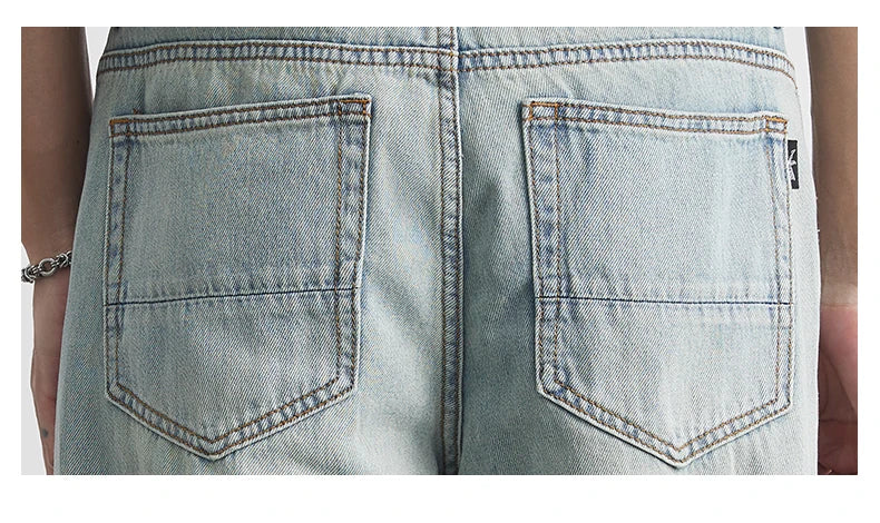 Straight Jeans Summer 2025 New Thin Retro Loose Casual Fashion Wide Pants Straight Pants Large Size Jeans 25-36