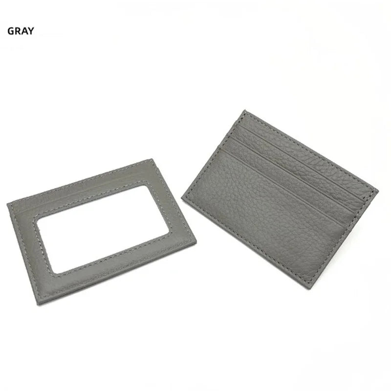 Real Leather Credit Card Holder Luxury Card Wallet Business Cardholder Slim Thin Small Wallet Sheepskin Card Bag for Men Women