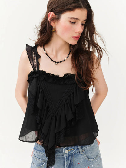 2026 Summer Women's Square Neck Sleeveless Crop Top, Spaghetti Strap Design Blouse for Y2K Coquette & Daily Layering Style