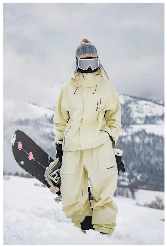 John Snow Winter Ski Suits Men And Women Outdoor Waterproof Breathable Warm Snowboarding Suit Sets Skiing Jacket And Pant