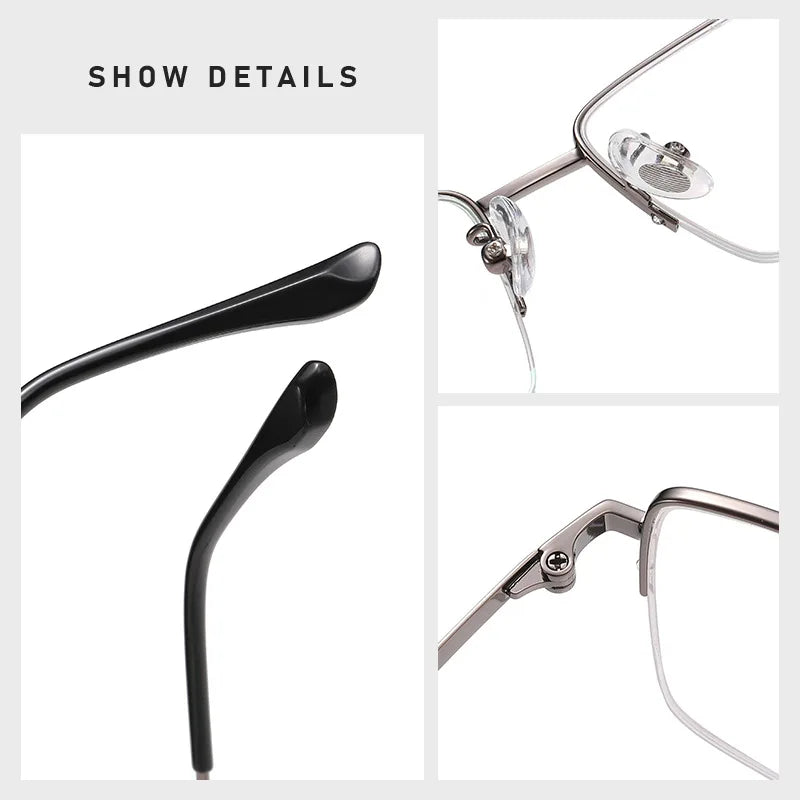 Simple New Retro Ultra-light Titanium Eyeglass Frames Men's Anti-blue Light Glasses Can Be Customized Prescription 18012