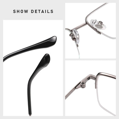 Simple New Retro Ultra-light Titanium Eyeglass Frames Men's Anti-blue Light Glasses Can Be Customized Prescription 18012