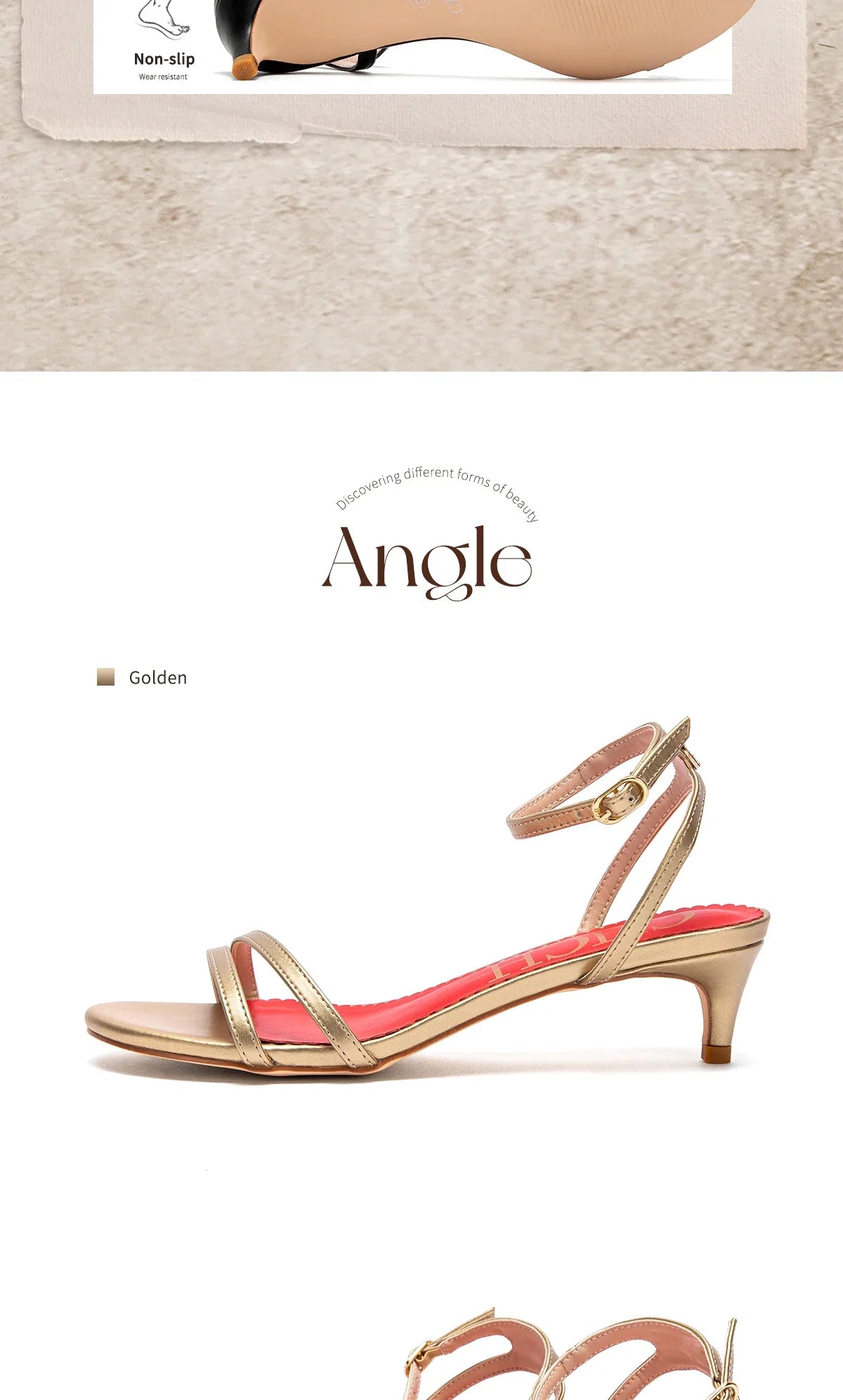 Womens Sandals Round Open Toe Kitten Heels Adjustable Ankle Strap Low Heels Heeled Sandals for Women Summer Dress Shoes 3cm
