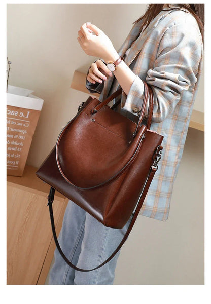 Women's Natural Cow Genuine Leather Handbags Female Natural Cowhide Crossbody Bag Ladies Multiple Large Capacity Shoulder Bags
