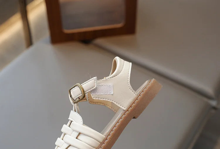 Kids Sandals 2026 Summer Sandals for Boy Fashion Children Cut-Outs Beach Shoes Braided Style Causal Walking Flat Sandals
