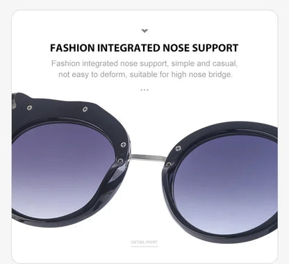 2025 Steampunk Metal Leopard Sunglasses Women Men Personalized Round Frame Sun Glasses Ladies Sunshade UV400 Gafas De Sol