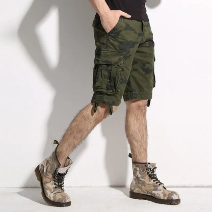 Camouflage Shorts Male Military Clothing Style Army High Quality Mens Cargo Shorts Cotton Multi Pockets Breeches Bermuda Cargo
