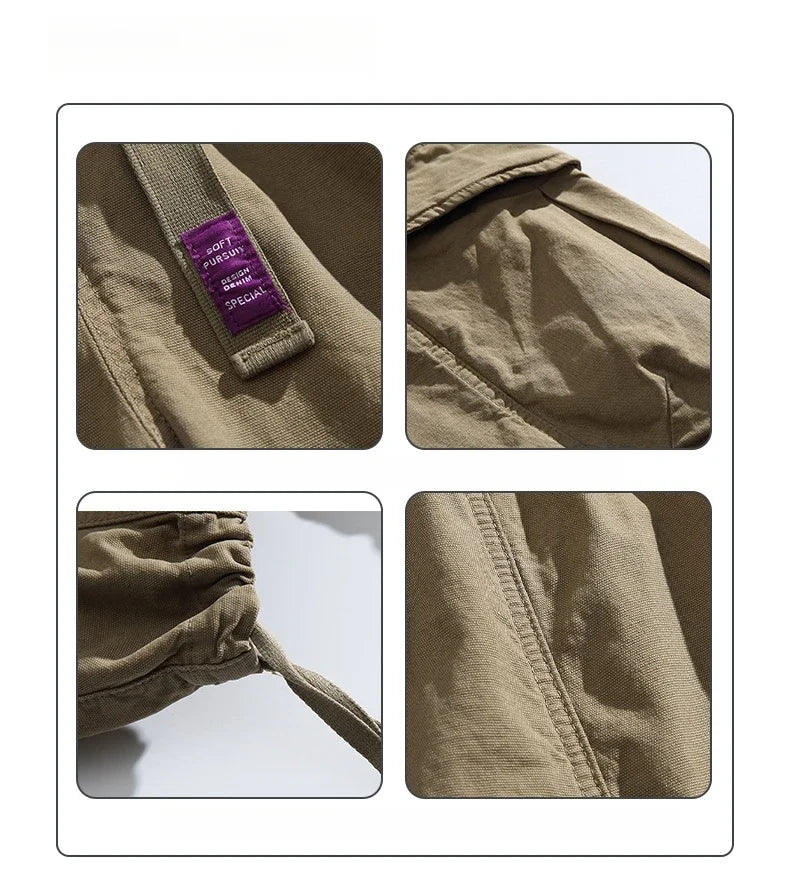 Oversized Cargo Pants For Men Multi Pocket Loose Fit Streetwear Casual American Style Korean Trendy Fashion Straight Leg Pants