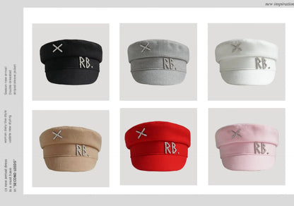 Autumn Winter Newsboy Caps Women Wool Diamond Letter Caps Baker Boy Cap S-XL