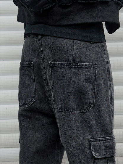 Y2k New Baggy Jeans Male Hip Hop Harajuku Trousers Wide Leg Denim Pants Men's Jeans Streetwear Korean Oversize Cargo Pants