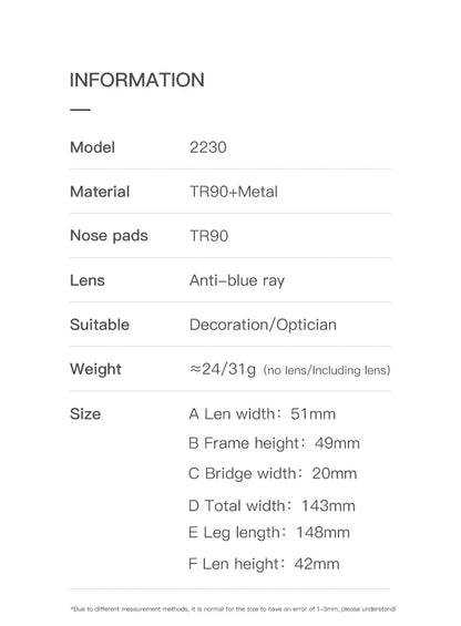New Personalized Butterfly Unisex Design Women's Anti-Blue Light Reading Glasses Men Customizable Prescription PFD2230