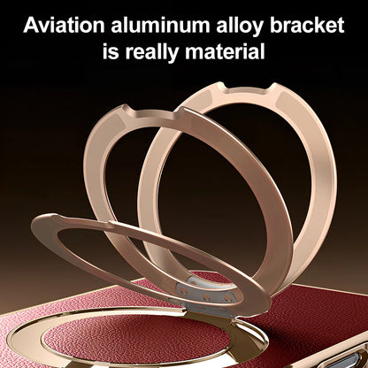 Magnetic Bracket Leather Phone Case For iPhone 17 Pro Max Air 16 15 14  17promax 16promax Magsafe Shockproof Funda Cover