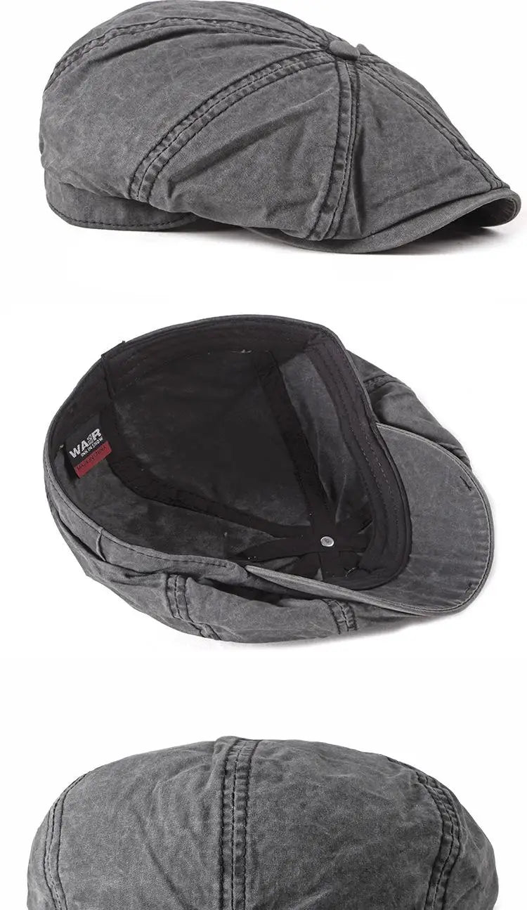 Men's Women's Beret Hat New Fashion Newsboy Caps Outdoor Streetwear Washed Denim Peaked Cap Casual Vintage Boina Hatss