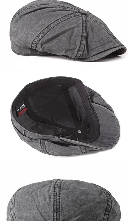 Men's Women's Beret Hat New Fashion Newsboy Caps Outdoor Streetwear Washed Denim Peaked Cap Casual Vintage Boina Hatss