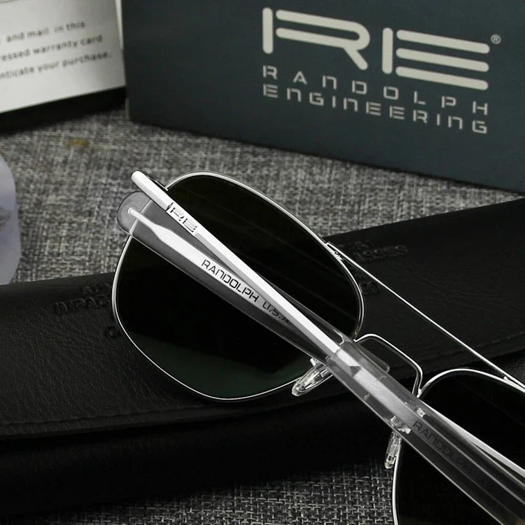 RE Pilot Sunglasses Men Top Quality Brand Designer AGX Tempered Glass Lens AO Sun Glasses Male