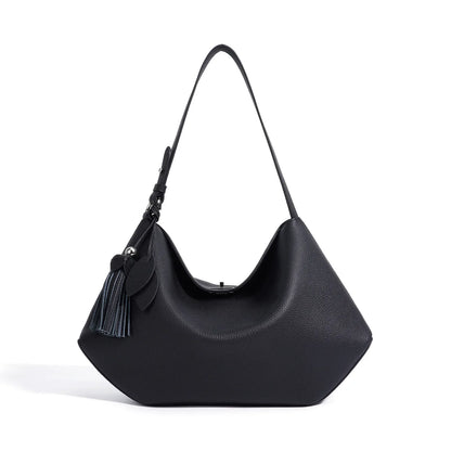 2026 Hot Top Grain Leather Spacious Tote Bag Fashionable Underarm Single Shoulder Crossbody Bag Women Chic Shopping Hobo Handbag