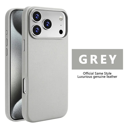 Official for Magsafe Leather Case for IPhone 16 15 14 13 12 Pro Max 17 Pro Magnetic Protective Cover Anti-drop Case