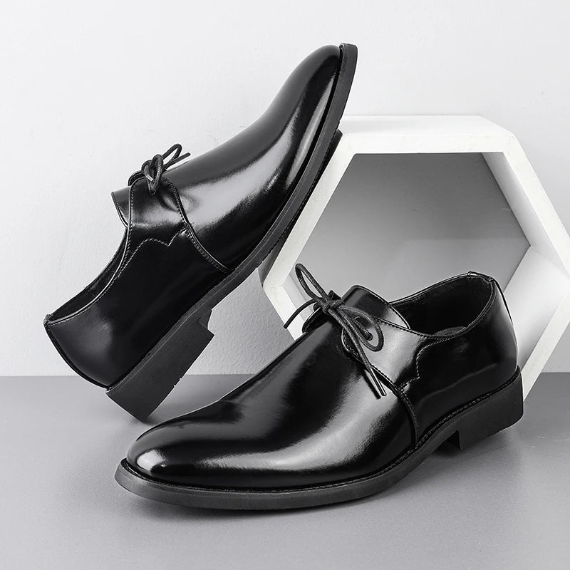 New Men's Solid-Color Belt Casual Shoe Are Comfortable And Classic Business Office Fair Dress Shoe Are Fashionable Wedding Shoes
