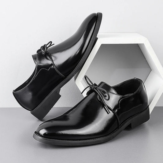 New Men's Solid-Color Belt Casual Shoe Are Comfortable And Classic Business Office Fair Dress Shoe Are Fashionable Wedding Shoes