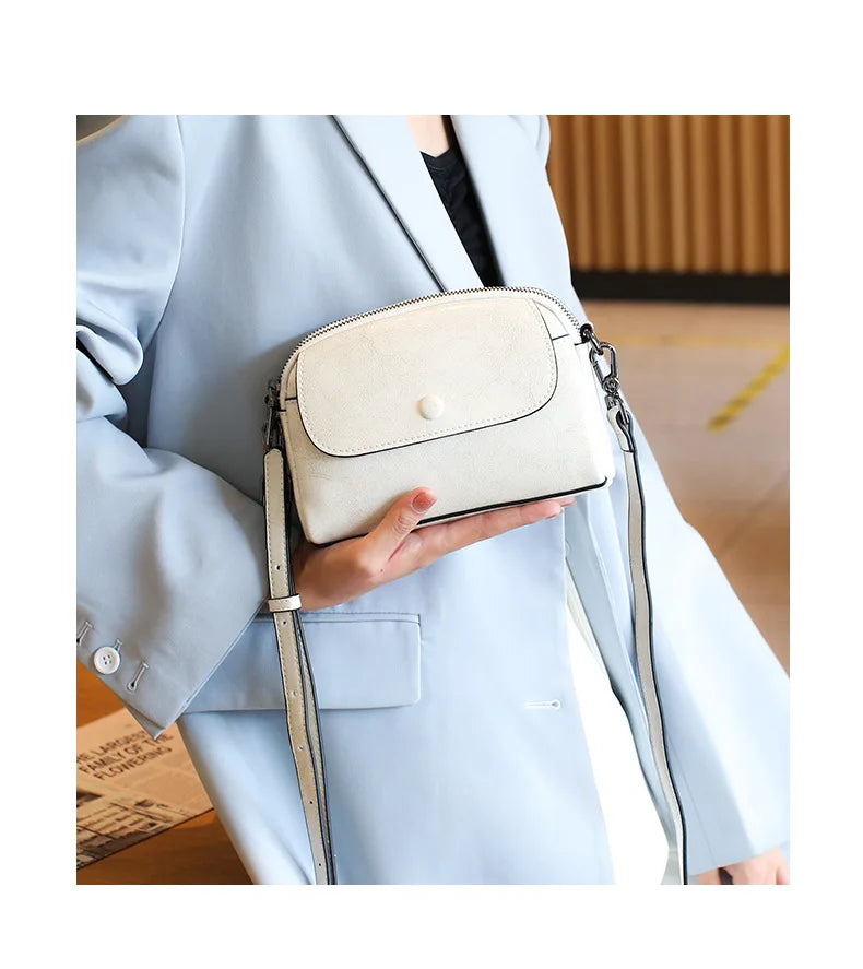 mini small genuine leather vintage bag Crossbody Bag luxury mobile phone shoulder bag  women mobile bag for women