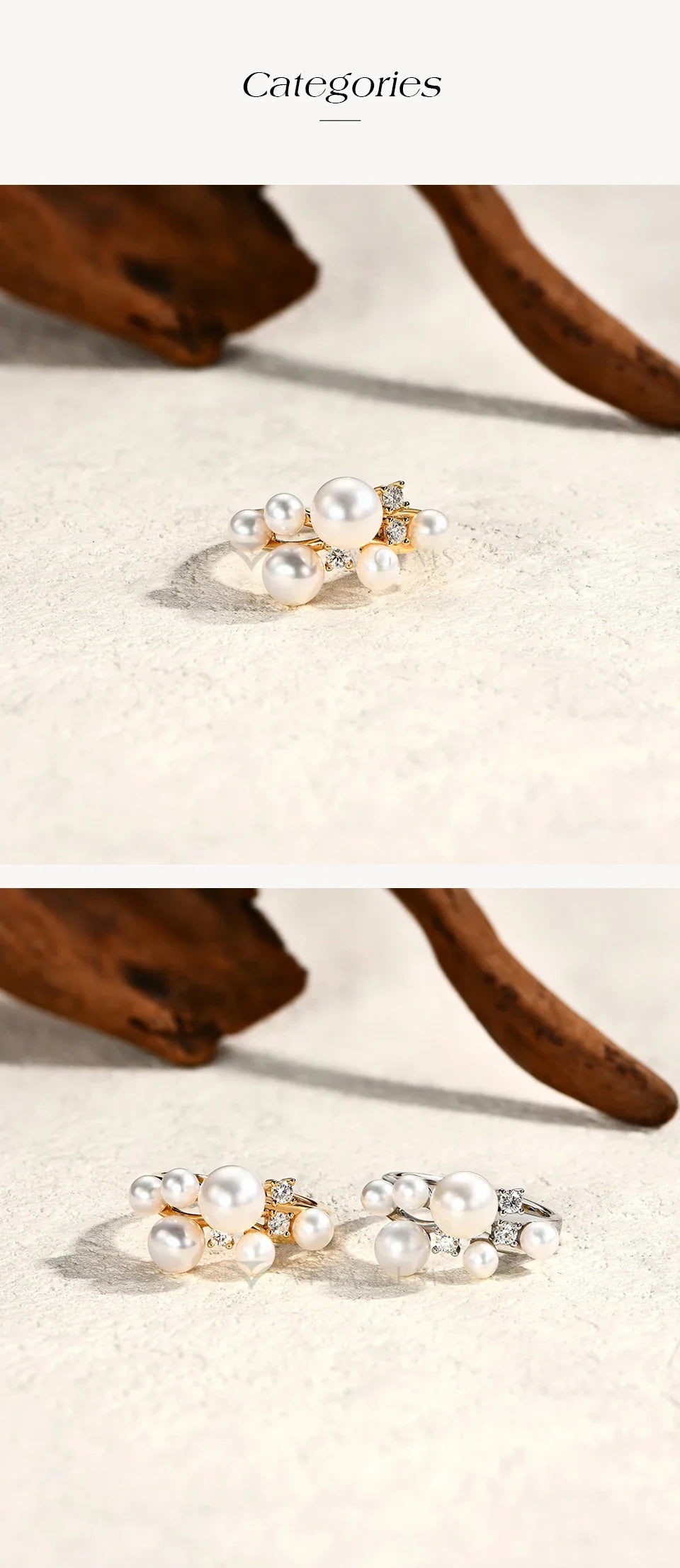 Bague ATTAGEMS Perle Moissanite DVVS 100% Argent Sterling S925 Plaqué Or 18 carats pour Femme Bague de Fiançailles Bijoux de Mariée Cadeau de Luxe