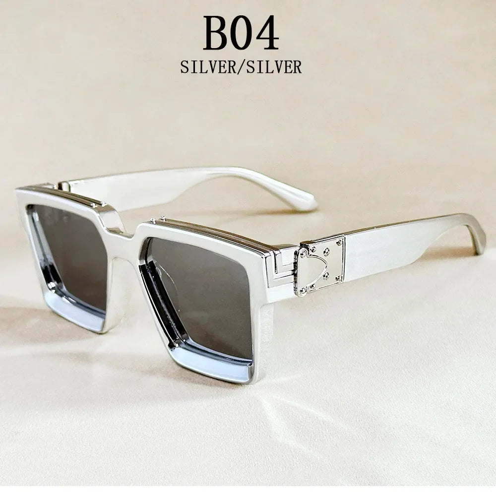 Square Sunglass Men Retro Millionaire Sunglasses Women 2025 Trendy Vintage Vacation Fashion Glasses Gafas De Sol Hombre Lunette